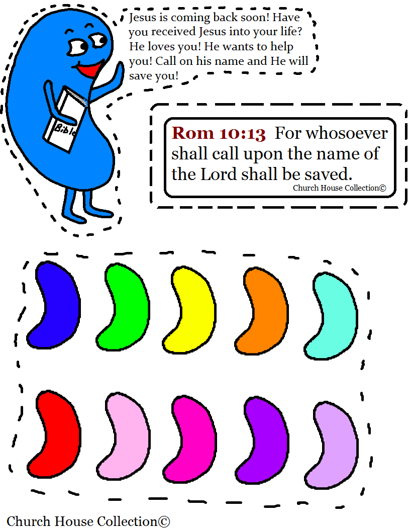 Jelly Bean With Bible Cutout Page